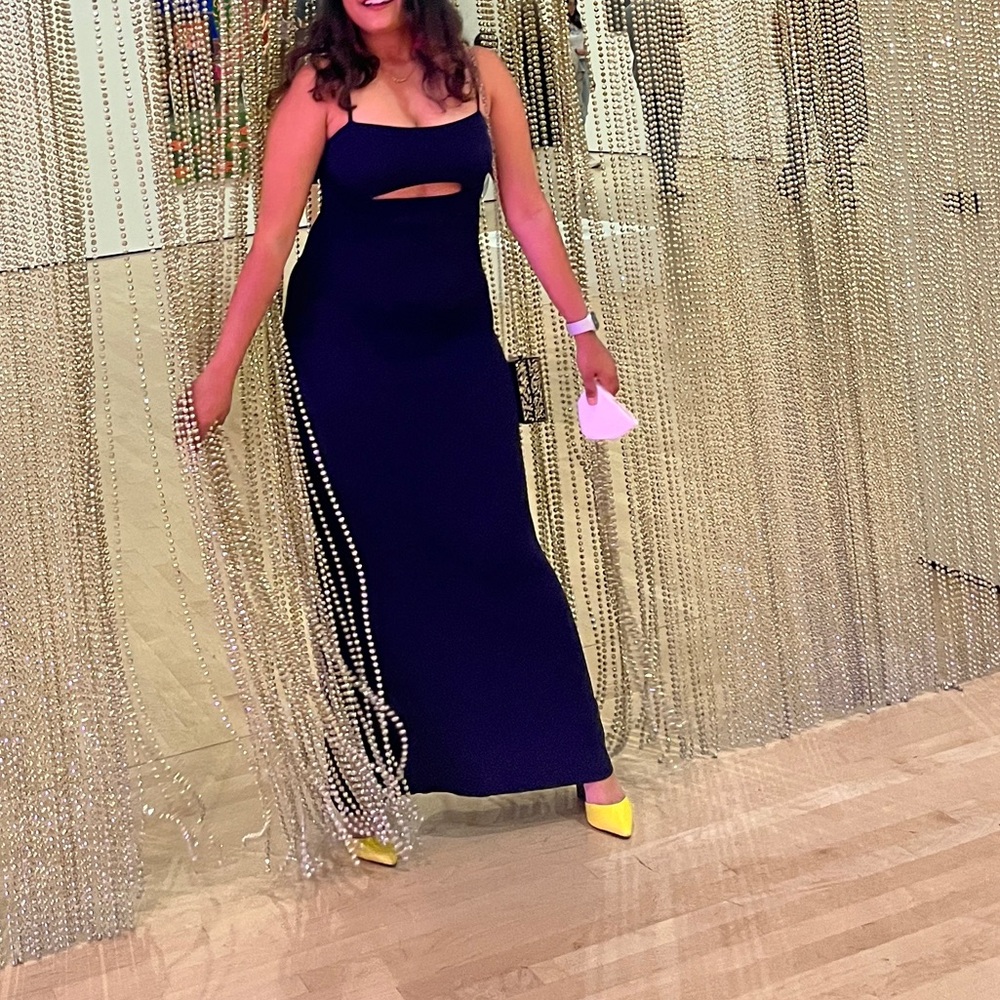 Elegant Navy Blue Maxi Dress